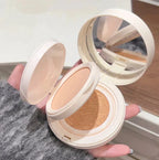 Matte Face Pressed Powder Oil Control Natural Full Coverage Moisturizing Whitening Foundation Cream Base Makeup 2 In 1 Cosmetic Lootquake LLC