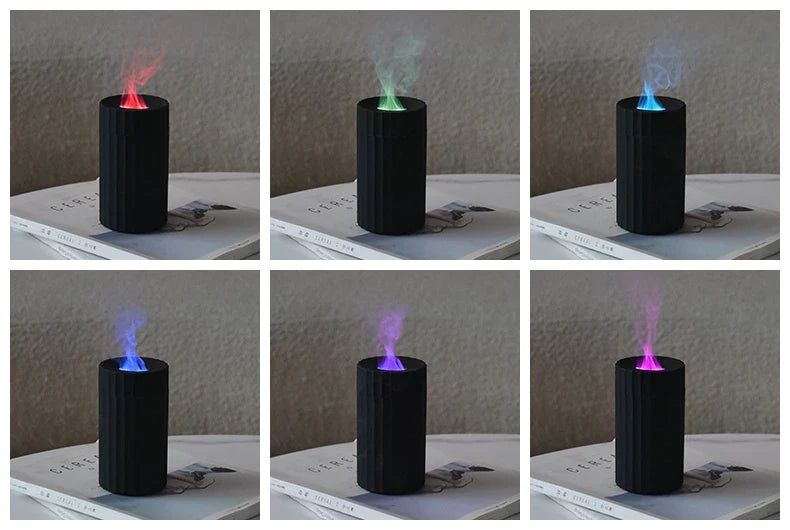 Newest RGB Flame Aroma Diffuser Aromatherapy Essential Oil Difusor USB Portable Air Humidifier Ultrasonic Nebulizer For Home Car