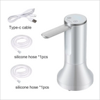 HOMEFISH Electric Water Bottle Pump 1200mAh Type C Rechargeable LED Display Automatic Touch Button 3 Quantitative Settings
