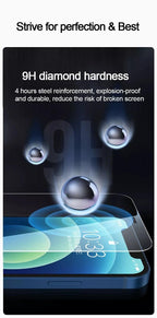 4PCS Tempered Glass for iPhone 11 12 13 Pro XR X XS Max Screen Protector on for iPhone 14 Pro Max Mini 7 8 6 6S Plus 5S SE Glass Tempered Glass Pad Full Screen Screen Protector Stevvex