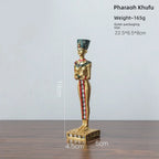 Egyptian Sphinx Resin Statue - Pharaoh Lion Body Human Face Sculpture, Hand-Painted Pyramid Guardian Isis Goddess Inspired Craft