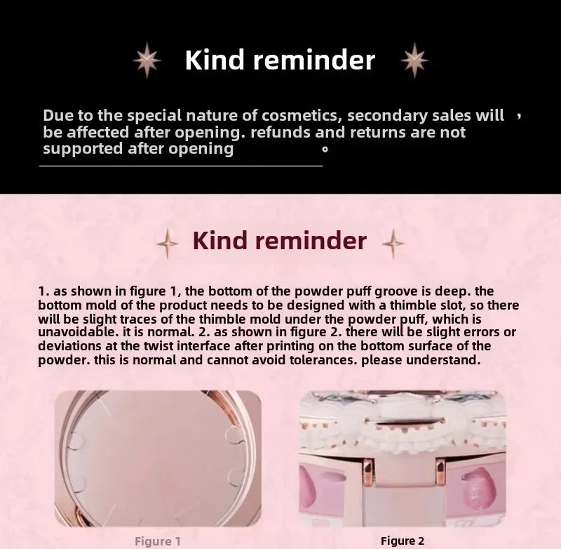 Flower Knows Strawberry Cupid Collection Pressed Powder Mineral Makeup Powder Foundation With Concealer & Finishing Vegan