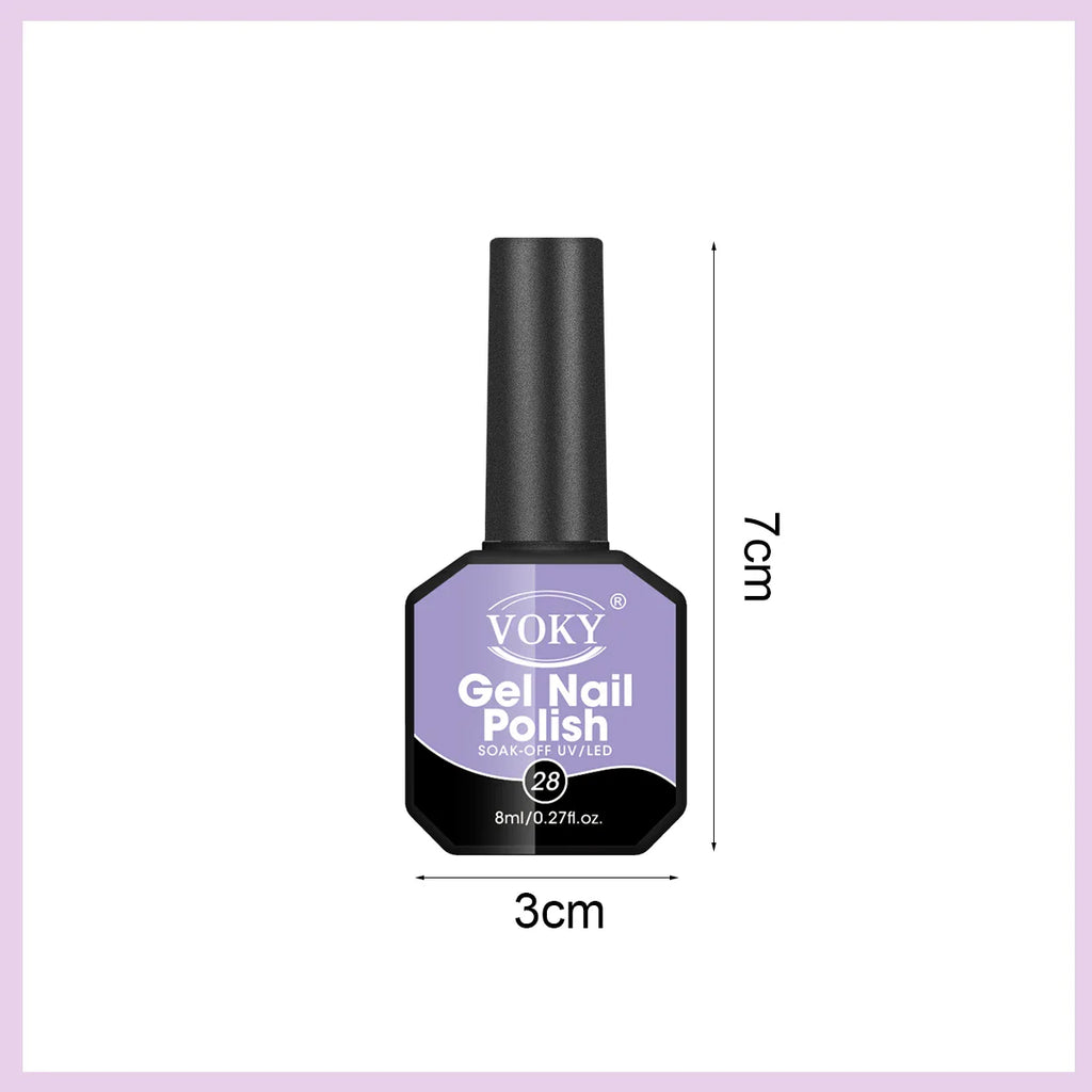 Gel Nail Polish Set, 9-piece, hypoallergenic, fragration-free, washable, advanced gel formulation for home nail and salon use