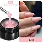 BORN PRETTY 60/30ml Hard Jelly Extension Nail Gel Polish French Nails Nude Pink White Clear Nail Supplies Gel for extension Lootquake LLC
