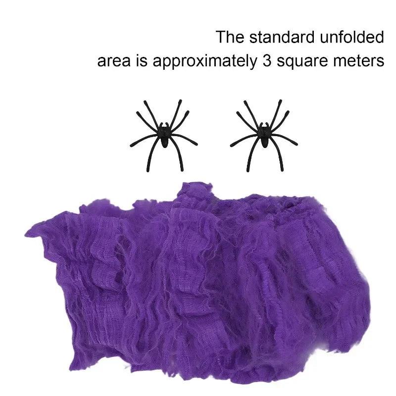 Halloween Decoration Party Accessories Decorations for Events Scream Festa Spider Web Black Outdoor Props Haunted House Spider Lootquake LLC