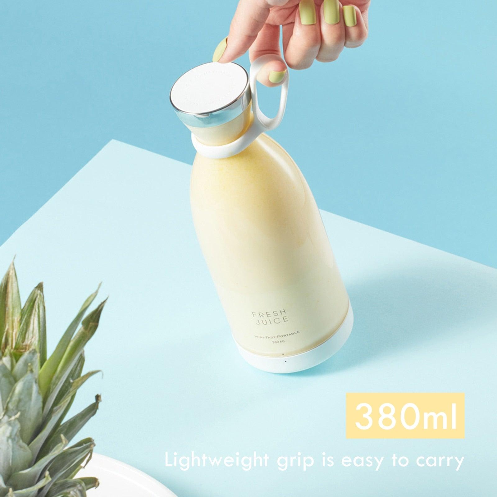 Portable Blender Juicer Bottle Mixer Electric Wireless Charge Mini Fruit Mixers Juicer Cup Blender Milkshake Juice Maker Machine Portable Mini Blender with Wireless Charging for Home, Office & Outdoor Juicer Stevvex
