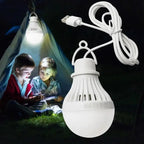 USB Light Bulb LED Camping Light Bulb Portable Camping Lantern Hanging Cord Tent Light for Camping Emergency Truck Fishing Boat