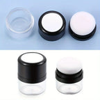 Travel-Friendly Loose Powder Case with Mushroom Sponge Puff & Mirror - Compact, Fragrance-Free Cosmetic Foundation Box Lootquake LLC