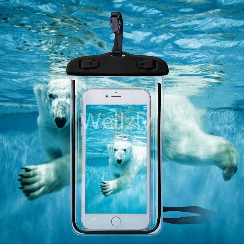 Swimming Bags Waterproof Phone Case Water proof Bag Mobile Phone Pouch Cover for iPhone 12 Pro Xs Max XR X 8 7 Phone Case Bag With Lanyard Compatible with iPhone Stevvex
