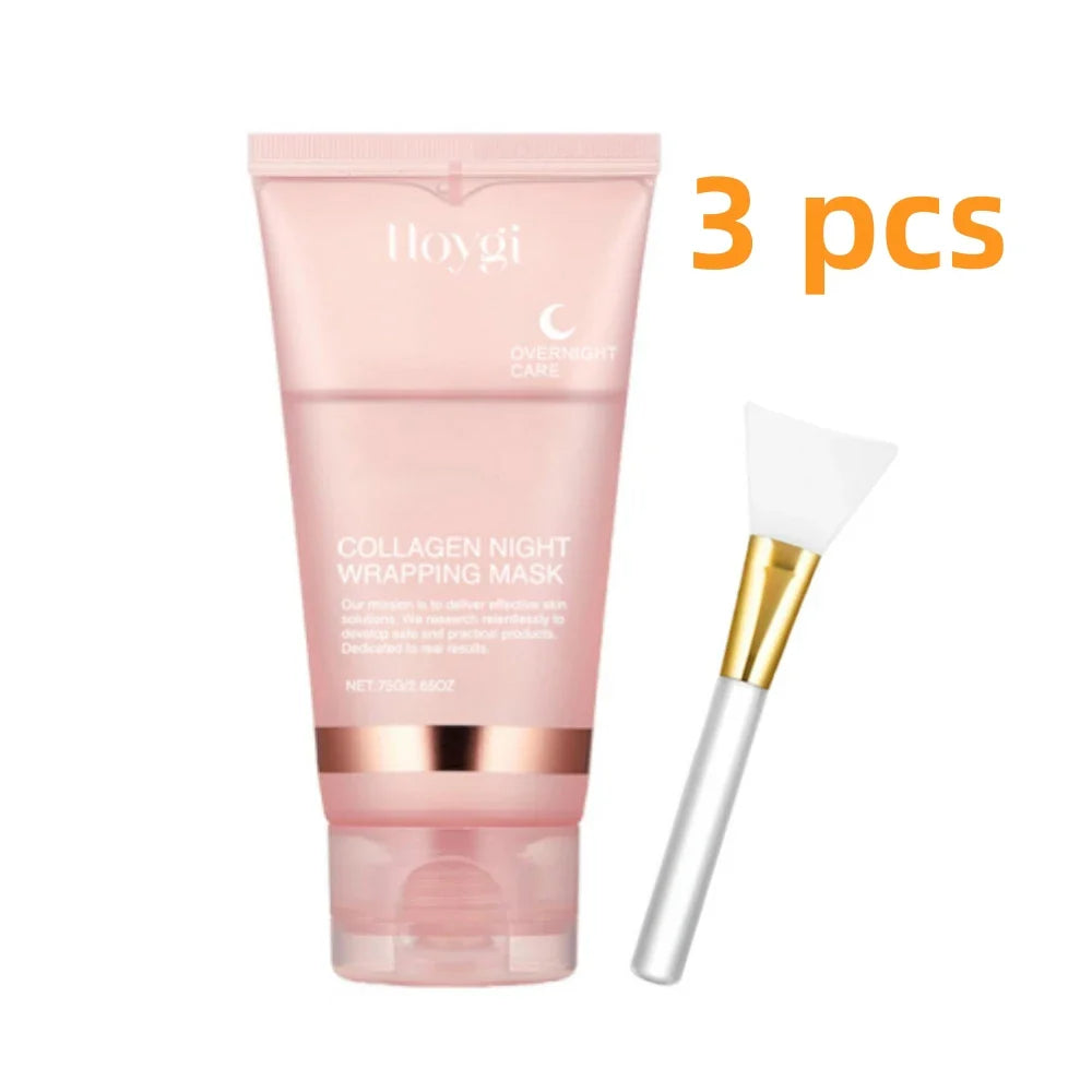 Collagen Overnight Wrapping Mask Elasticity & Hydration Hydrolyzed Collagen Peel Off Mask Smooth & Tight Skin Korean Skin Care Lootquake LLC