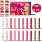 20pcs/box of 10 color moisturizing lip gloss - Long lasting moisturizing, glossy effect, essential for beauty care Lootquake LLC
