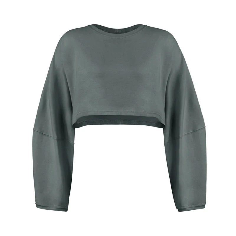 FitFlow Long Sleeve Crop Top THRIXINE