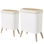 Kitchen Bathroom Living Room Office Bedroom Household Trash Can Small Medium Large Size Waste Bin with Lid Lootquake LLC