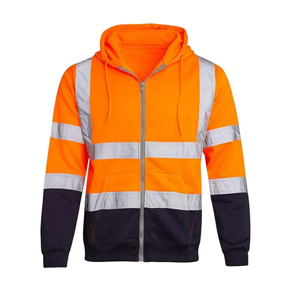 Reflective Long Sleeve Hoodie Winter Safety Coat Lootquake LLC