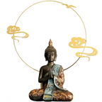 Large Buddha Statue Thailand Buda Buddha Sculpture Green Resin Handmade Buddhism Hindu Fengshui Figurine Meditation Home Decor Lootquake LLC