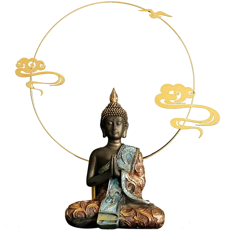 Large Buddha Statue Thailand Buda Buddha Sculpture Green Resin Handmade Buddhism Hindu Fengshui Figurine Meditation Home Decor Lootquake LLC