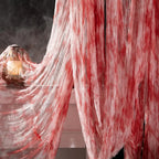 76x183cm Halloween Decorations Black Creepy Gauze Cloth Window Table Door Net Spooky Fancy Dress Party Haunted House Wall Decor