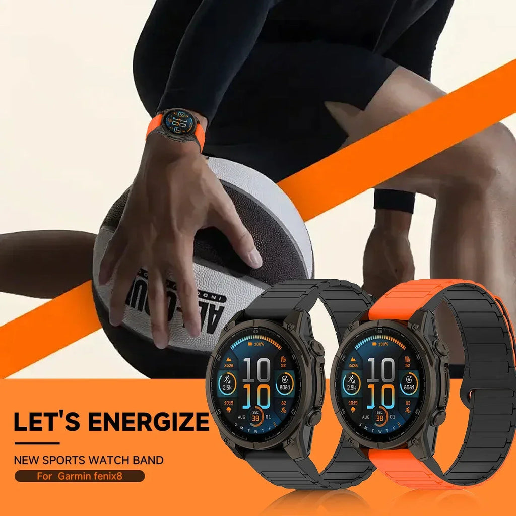 Garmin Fenix Silicone Magnetic Strap - Versatile & Comfortable BandsCo Straps