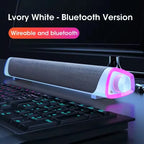 Wireless Bluetooth Speaker 4D Stereo Soundbar Home Surround Speakers for Laptop Projector PC Music Player Aux 3.5mm Wired USB Lootquake LLC