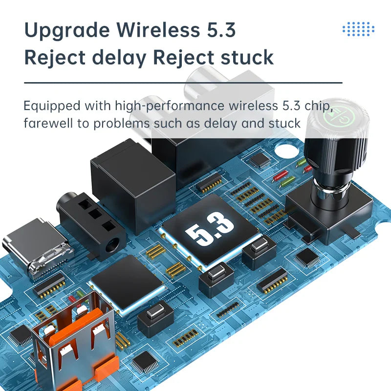 Bluetooth 5.3 Audio Receiver Support USB U-Disk Play Wireless Adapter R/L 2 RCA/3.5MM AUX/Optical Fiber Jack For Car Kit Speaker Lootquake LLC