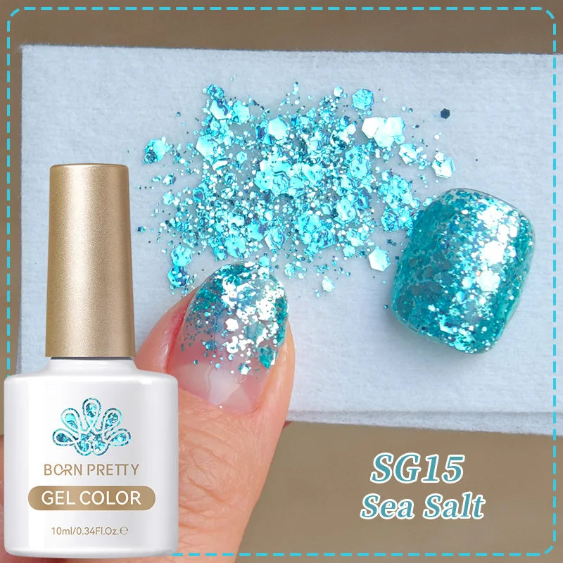 BORN PRETTY 10ml Reflective Glitter Gel Nail Polish Carat Mirage Sparkling Color Shine UV LED Soak Off Semi-Permanant Varnish Lootquake LLC