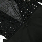 CM.YAYA Women Mesh See Through Long Sleeve Diamonds Hot Rhinestones Mermaid Long Dress Fall Evening Sexy Party Dresses Vestidos