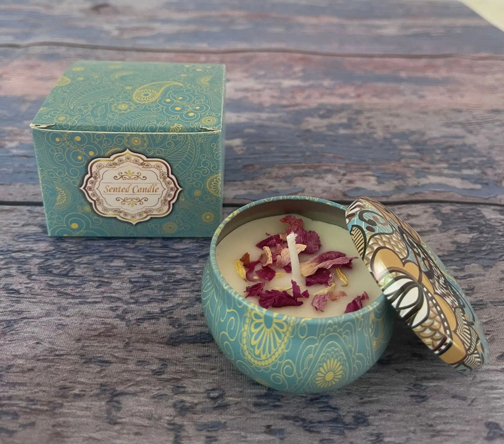 Soybean wax dried flower scented candle? Wedding companion gift birthday gift floral fragrance incense candle Lootquake LLC