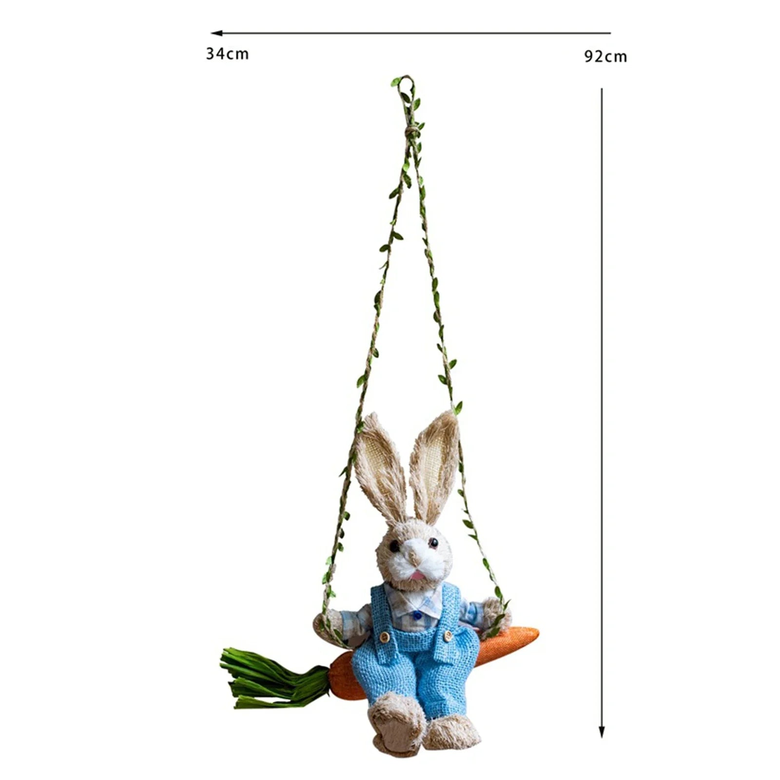 Easter Bunny Pendant Swing Rabbit Hanging Ornament for Dining Room Holiday Collections Display Home Decor Wedding Party Art Gift Lootquake LLC