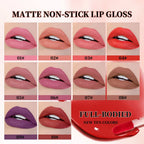 QIBEST 10 Colors Nude Matte Liquid Lipstick Waterproof Silky Lip Gloss Non-Stick Cup Lasting Purple Red Lip Tint Durable Makeup Lootquake LLC