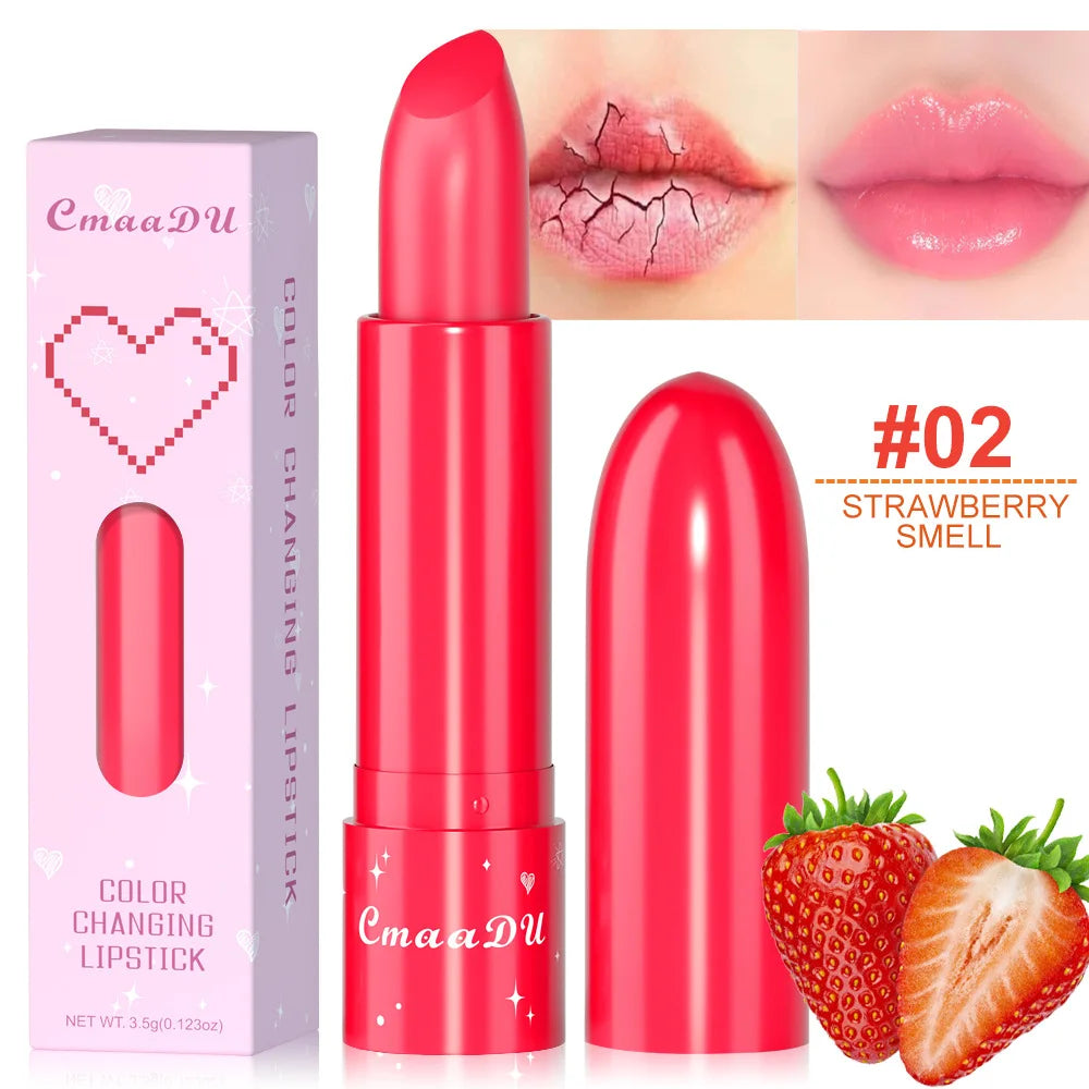 Fruit Color Changing lipstick Fruit Taste Moisturizing Lip Skin Without Drying out Temperature Changing lipstick Lootquake LLC