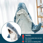 Shark Blanket Adult Cartoon Sleeping Bag Pajama Hooded Warm Flannel Funny Homewear Shark Onesie Sleeping Bag Winter Warm Blanket Lootquake LLC