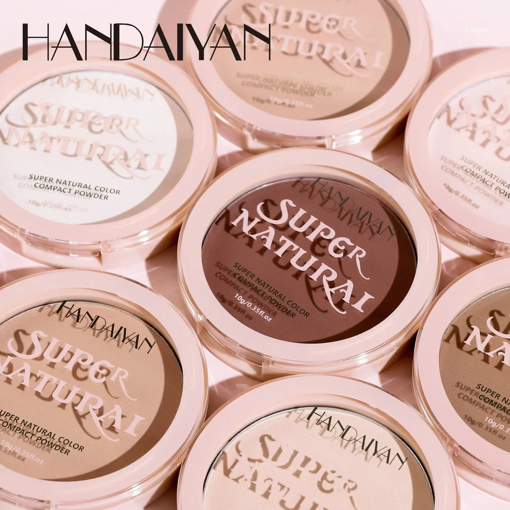 8 Colors Matte Face Pressed Powder 24 Hours Oil Control Natural Foundation Brightening Full Coverage Setting Powder Face Makeup