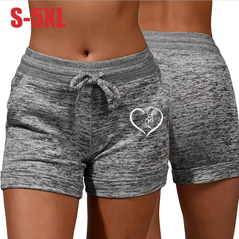 SunnyStride Women's High-Waist Sport Shorts THRIXINE