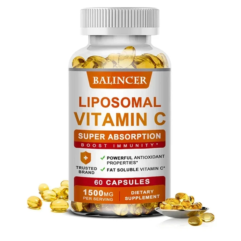 Liposomal Vitamin C Supplement - Easily Absorbed, Fat-Soluble Vitamin C, Antioxidant, Support Immune System, Promote Skin Health Lootquake LLC