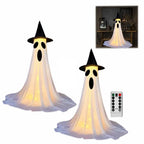 Lighted Spooky Ghost Decor Scary Standing Ghost with LED String Lights Home Porch Garden Yard Lawn Party Halloween Decorations Lootquake LLC