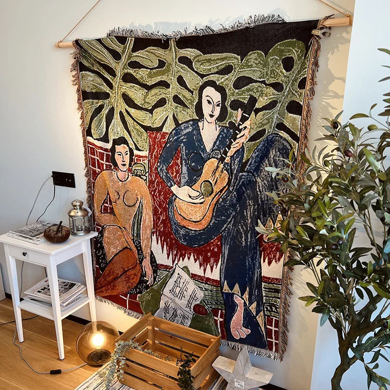 Casual Blankets Bed Decoration Woman Henri Matisse Carpet Sofa Sofa Blanket Throw Blankets Leisure Rug Single Tapestry drop ship Lootquake LLC