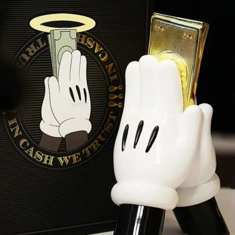 Aesthetic Hand Figurines Worship Money Creative Resin Sculpture Art Hand Statue Luxury Livingroom Decoration Desk Accessories Lootquake LLC