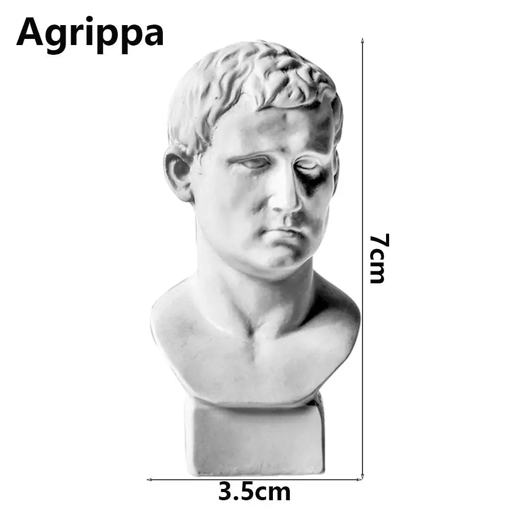 Miniature Desktop Ornament Home Decor Gypsum Portraits Greek Mythology Figurine Famous Sculpture Plaster Bust Statue Lootquake LLC