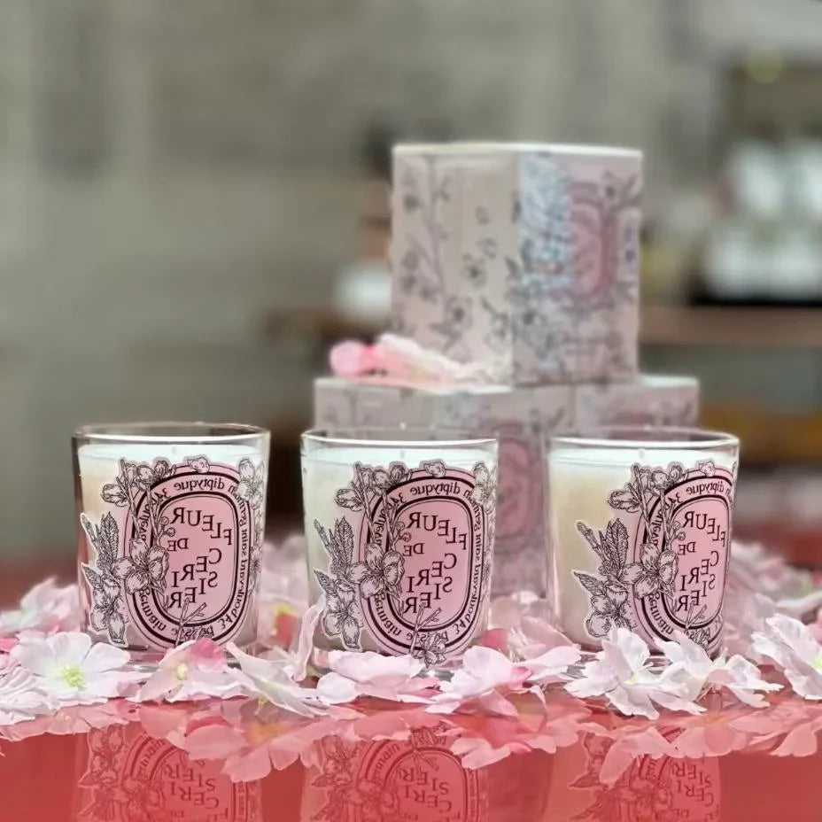 Romantic Limited Diptyques Candles Sakura Scented Fragrance Candle Light Gift High Quality Aromatherapy Perfume Aroma Home Decor Lootquake LLC