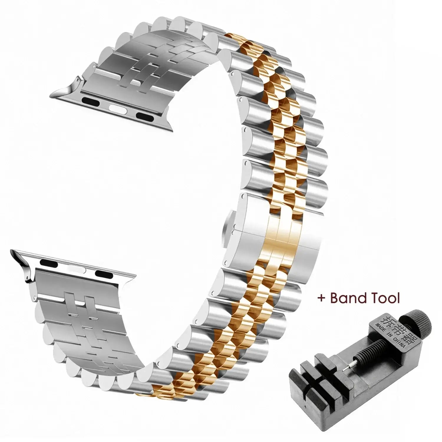 Apple Watch Stainless Steel Strap - Elegant Durable Design - SJB-DIAMOND ELITES