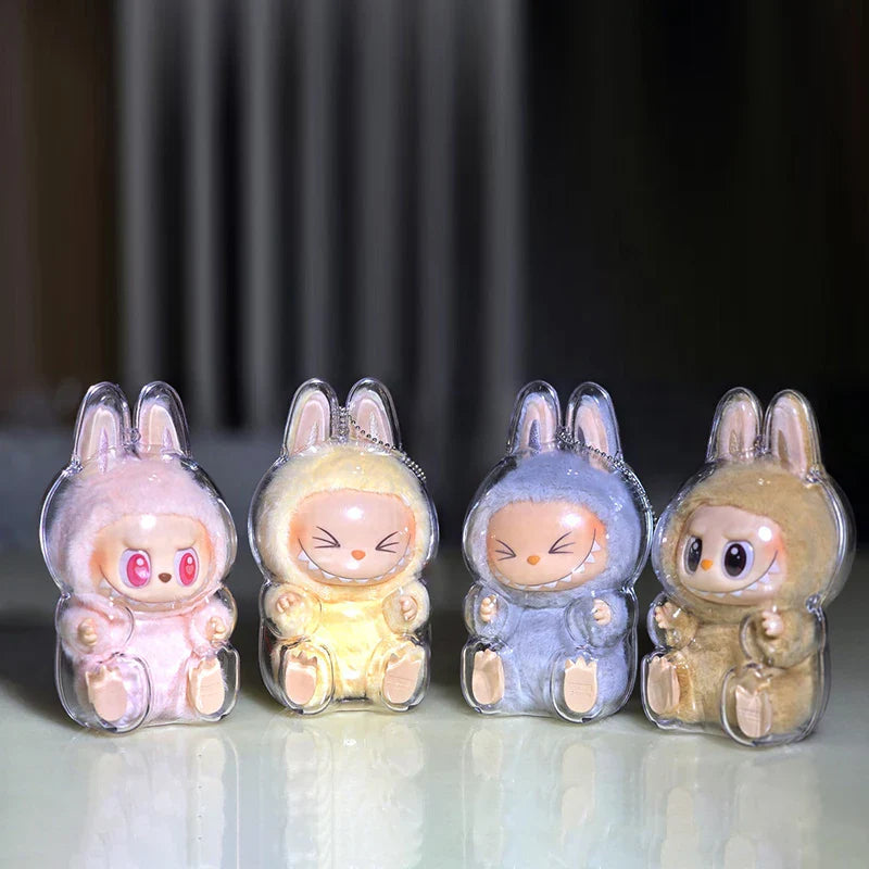 LABUBU Have A Seat Transparent Case Labubu Plastic Case Backpack Charms Lootquake LLC