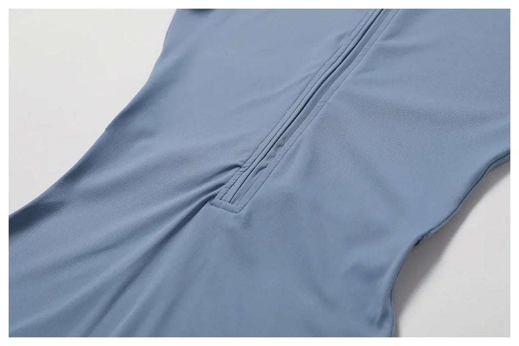 Yoga Jumpsuit Long Sleeved Zipper Rompers THRIXINE