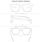 BARCUR Fashion Retro Leopard Pattern Women's Presbyopia Glasses Durable Multi-Degree PC Rectangular Small Frame with Transparent Acrylic Lenses for Reading or Work