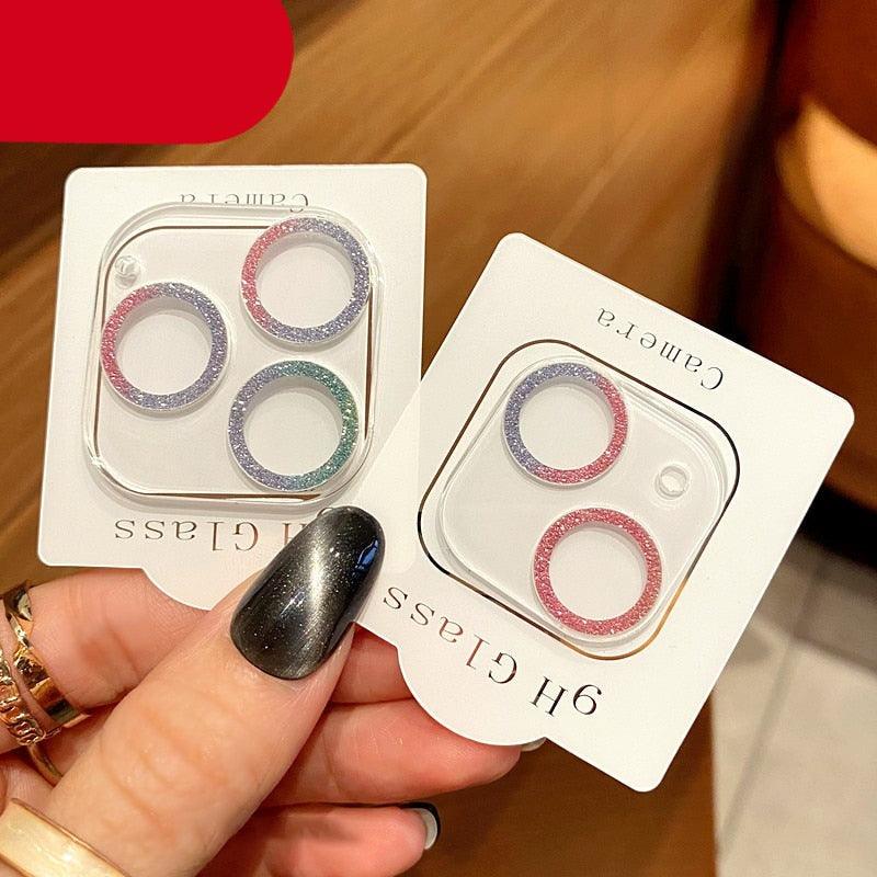 Glitter Full Cover Camera Lens Protector on For iPhone 12 13 11 Pro Max Mini 9H Tempered Glass Cover iPhone11 Camera Sticker Cap Lens Ring Cover Stevvex