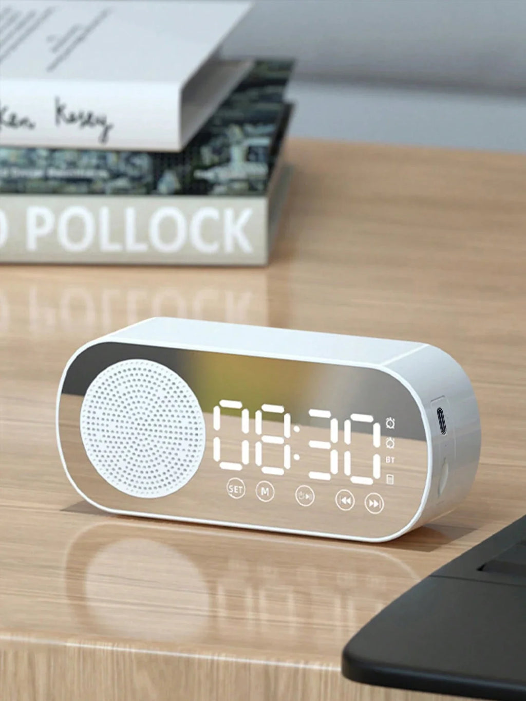 Wireless Bluetooth Speaker, Multi-functional Loud Subwoofer Clock, Mini AI Smart Alarm Clock Speaker Lootquake LLC