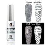 5ML Gold Silver Metallic Liner Paint Gel Polish Chrome Mirror Metal Effect Super Bright French UV LED Semi Permanent Nail Gel Lootquake LLC