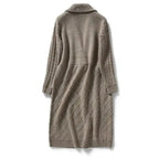 Korean French Style Cashmere Sweater Ladies Wool Windbreaker Cardigan New Autumn Winter Women Knitted Sweater Long Cardigan Coat