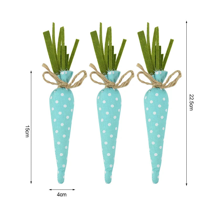3/1pcs Nov Woven Easter Carrots Ornaments Hanging Pendant for Easter Home Decorations Supplies 2023 Kids Easter Favors Gifts Toy Lootquake LLC