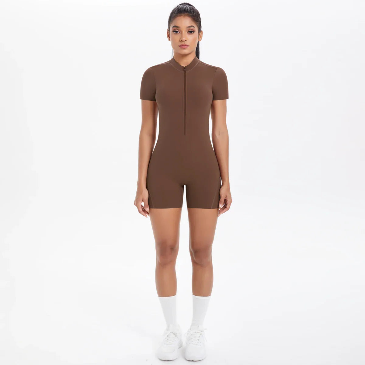FlexiFit Backless Zip Jumpsuit - Women's Yoga Wear THRIXINE