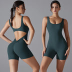 VibeFlex Women's Scrunch Jumpsuit - Yoga & Gym Ready THRIXINE